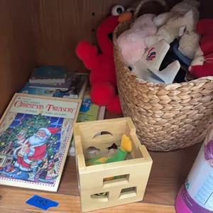 toy shelf… bottom left hand shelf