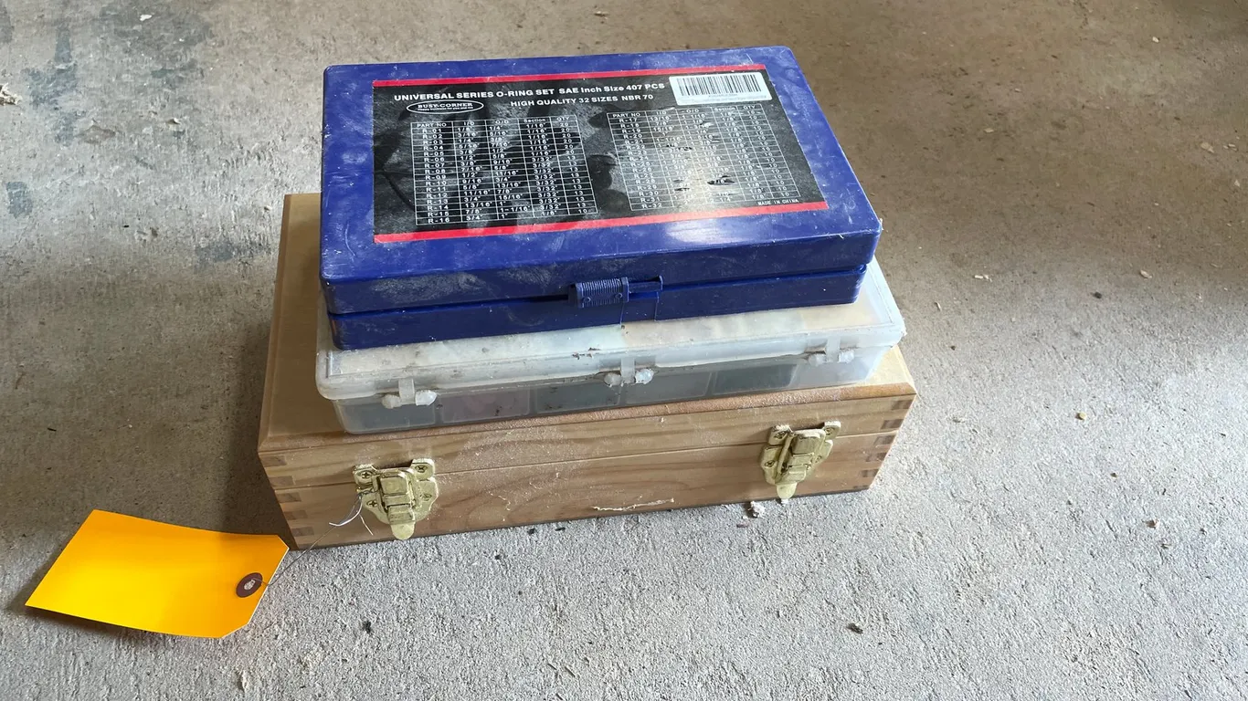 (3) Cases of Utility Plugs, O-Rings, and Drill Bits