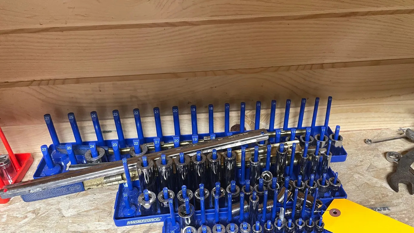 (3) Masterforce Socket Organizers and Sockets