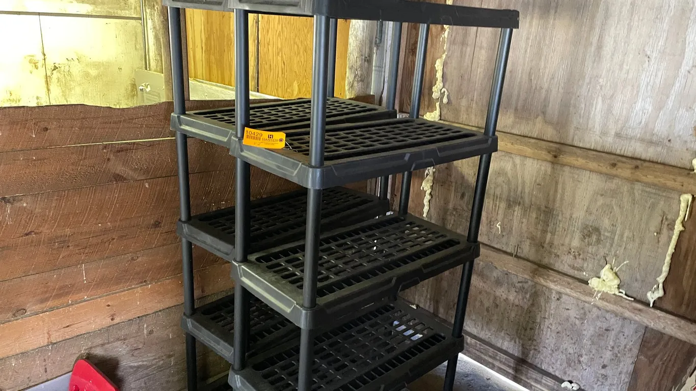 (2) Poly Shelving Units
