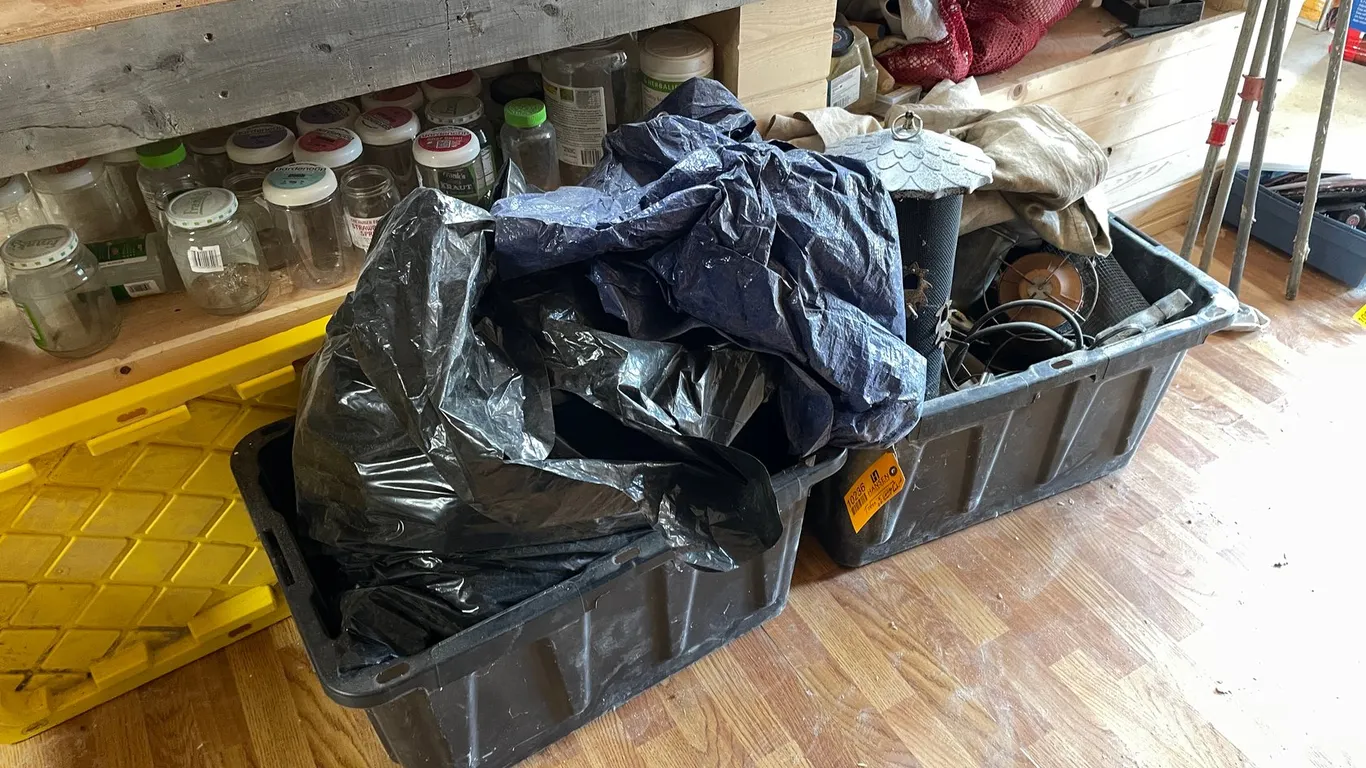 Contents of (2) Shelves and (2) Totes