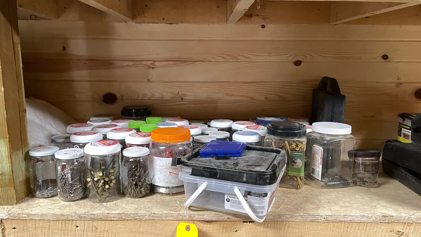 Large Lot of Drill Bits, Screws, and Nails