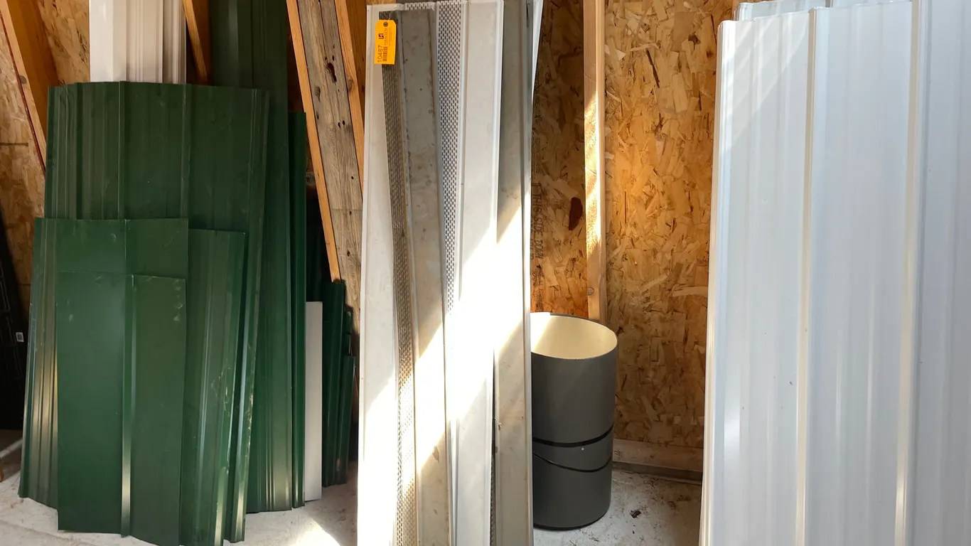 Stack of Used Steel Roofing