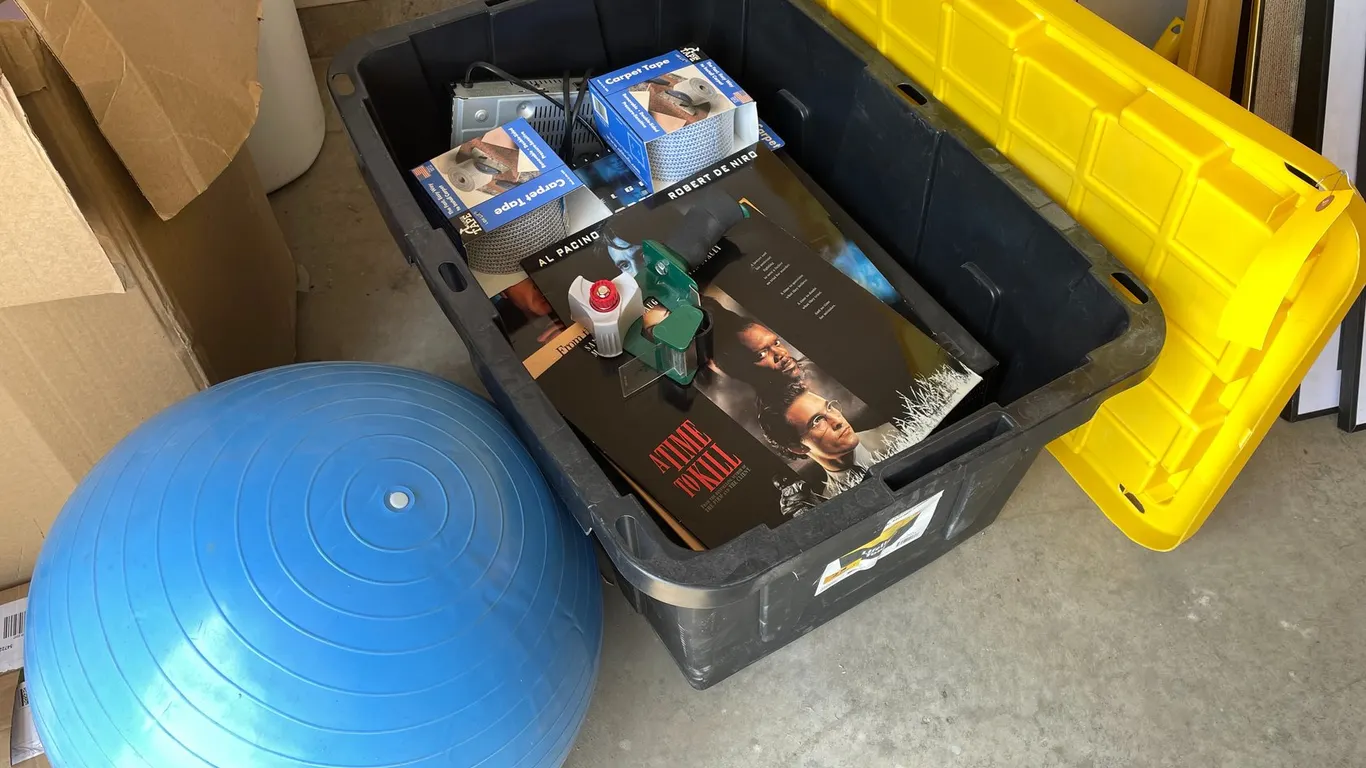 Tote of Laser Discs and CD/DVD Players