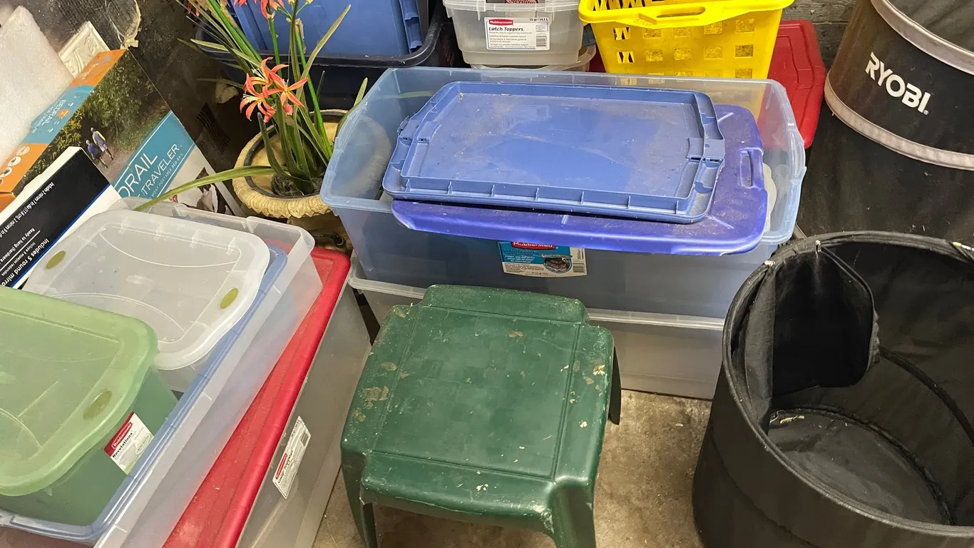 Pile of Storage Totes