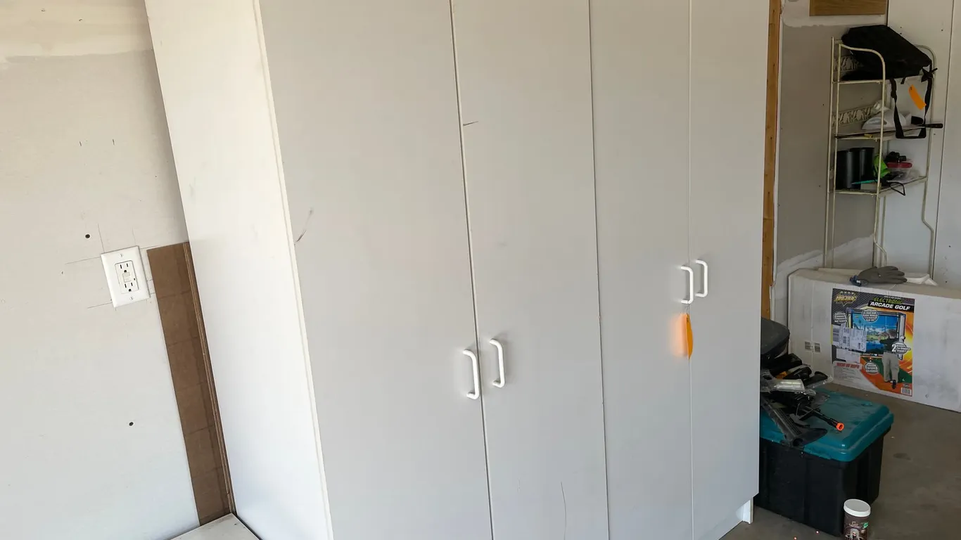 (2) Wooden Storage Cabinets