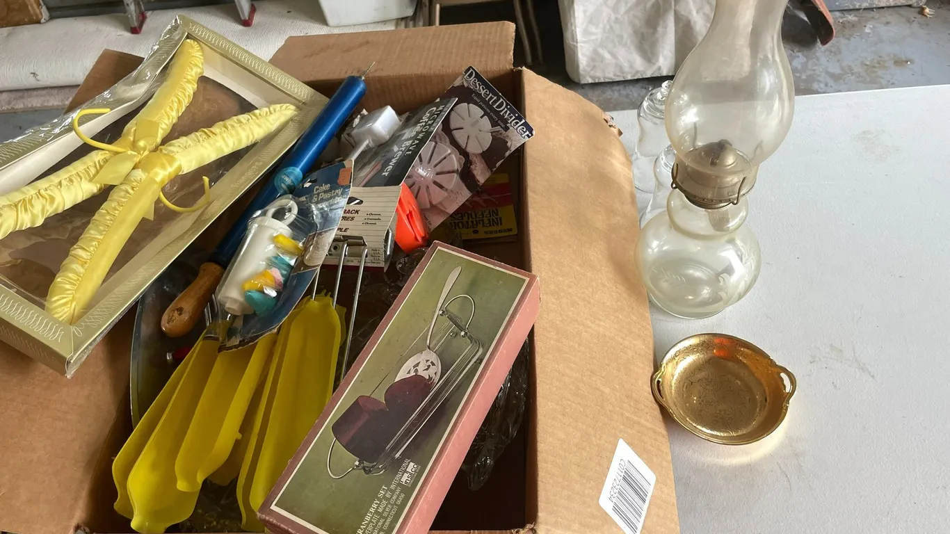 Paraffin Oil Lamp and Household Items