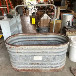 4' Metal Water Trough and Metal Gate