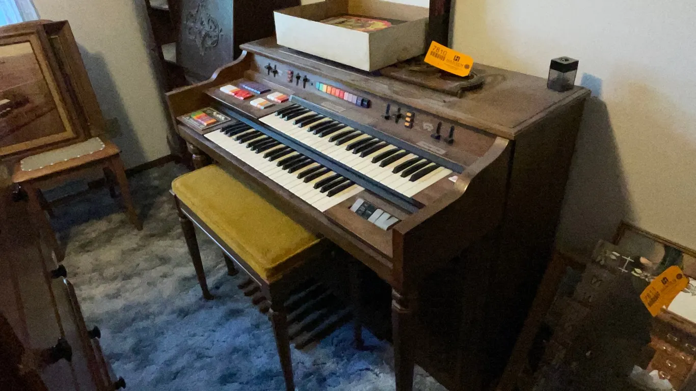 Kimball Piano with Bench and Books