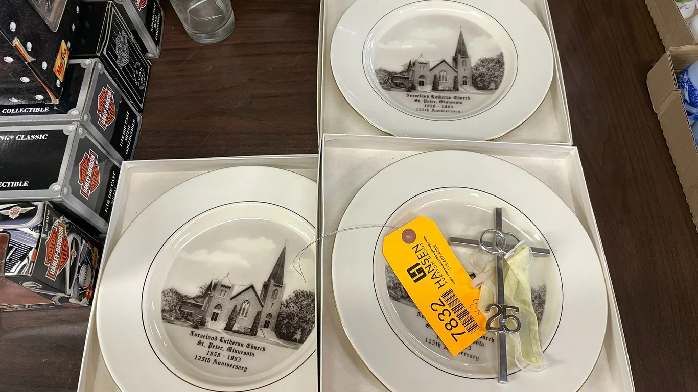(3) Norseland Lutheran Church Plates