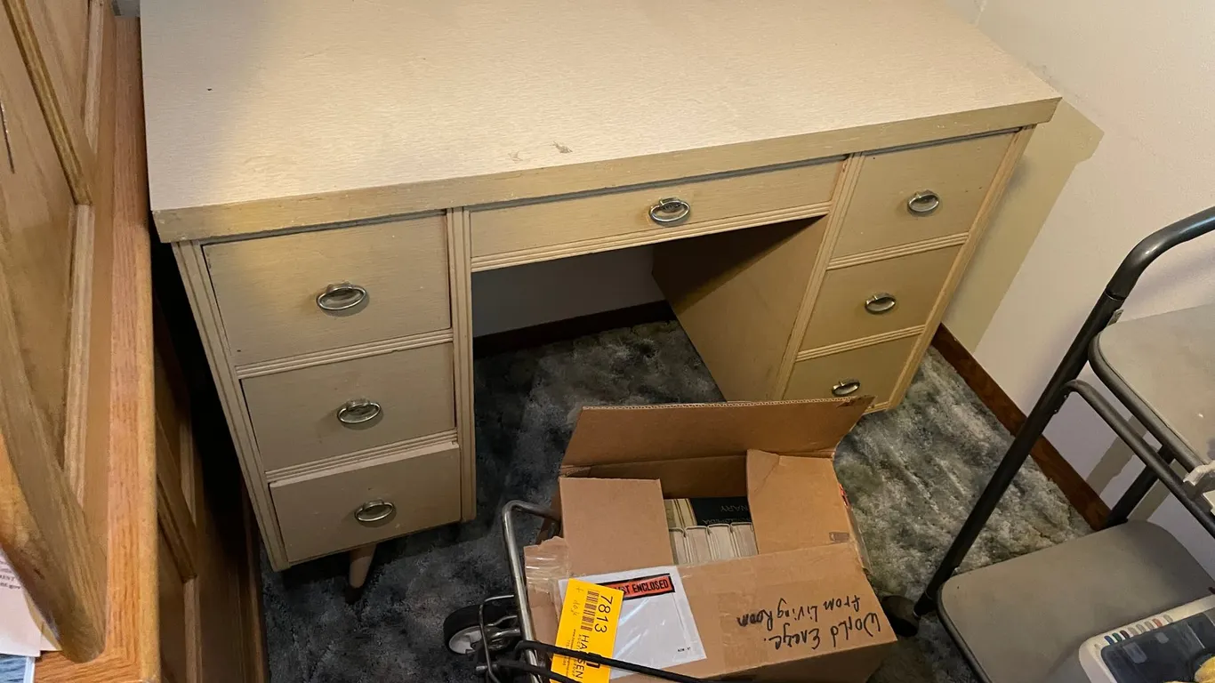 Desk and Luggage Cart