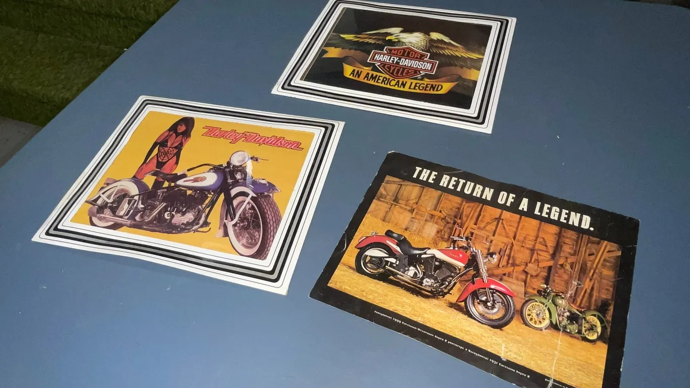 (2) Harley Davidson Signs and (1) X Super