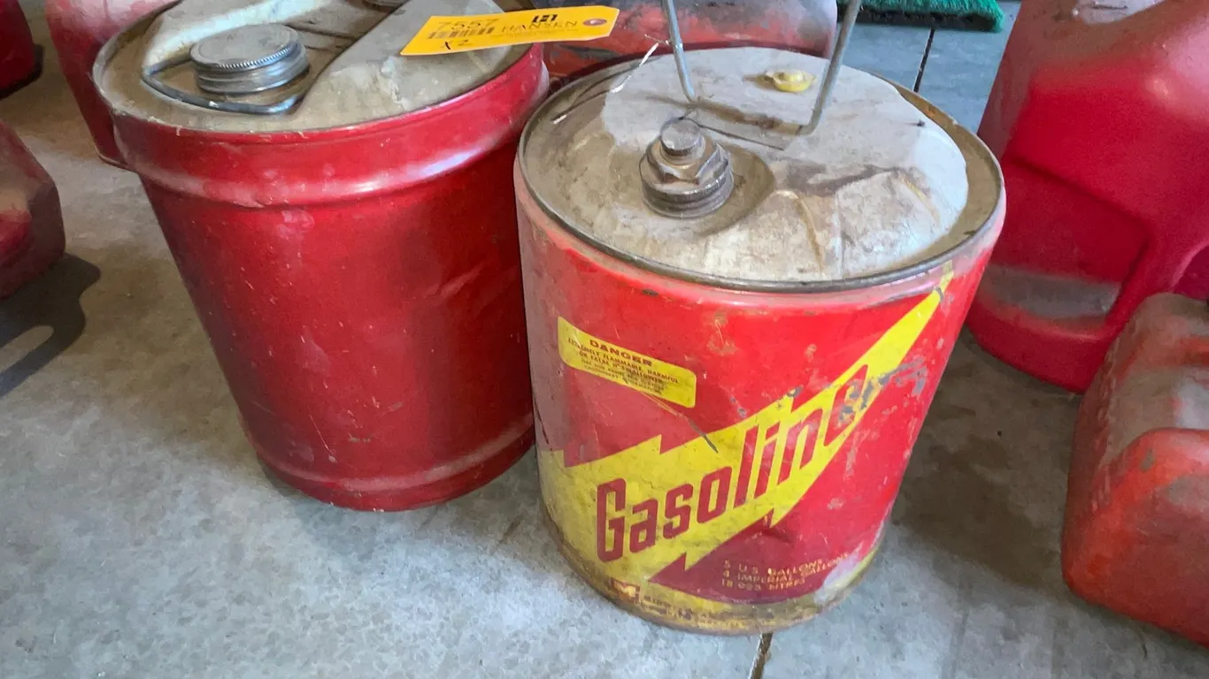 (2) Metal Gas Cans