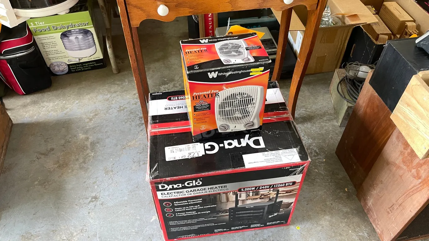 New Dyna-Glo Electric Garage Heater and Westinghouse Personal Heater
