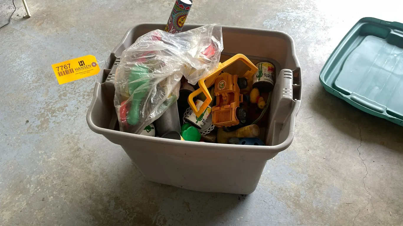 Tote of Vintage Toys