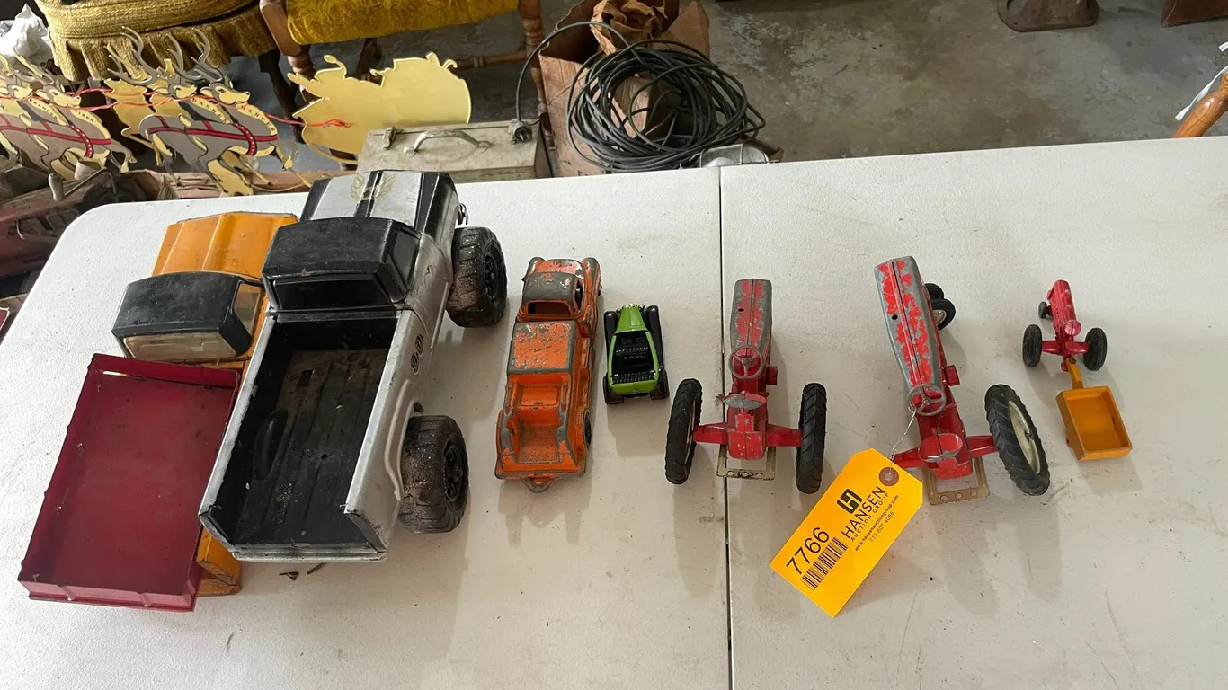 Metal Toy Trucks and Tractors