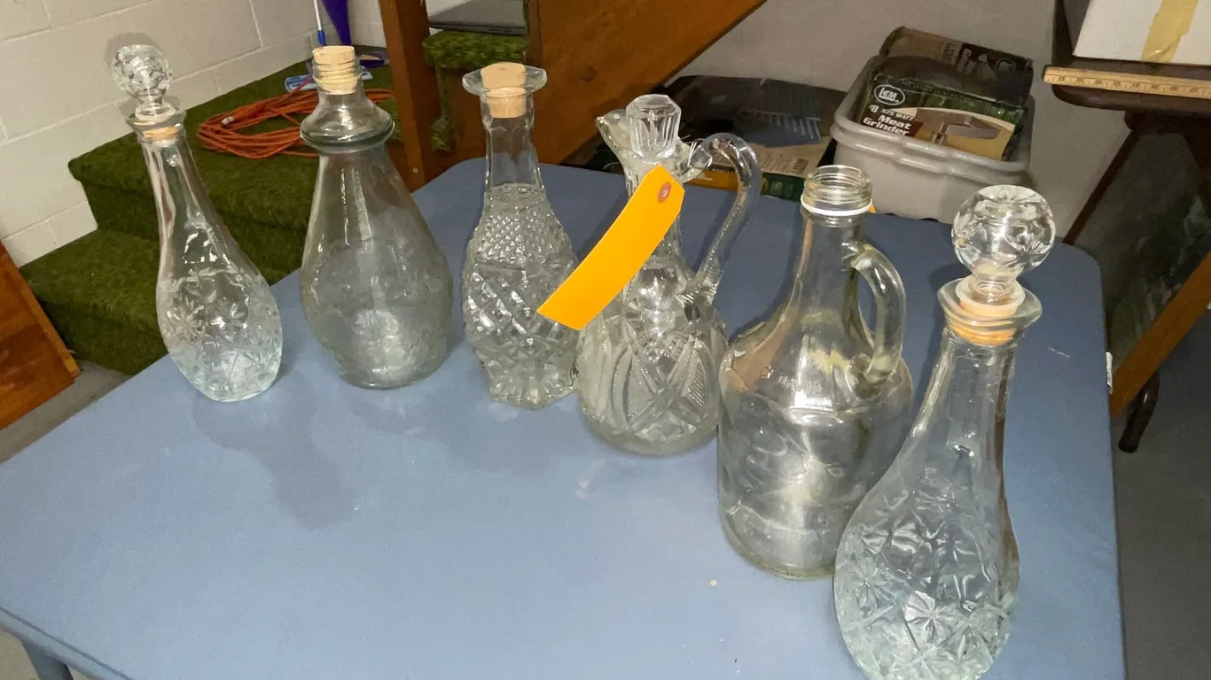 (6) Glass Bottles