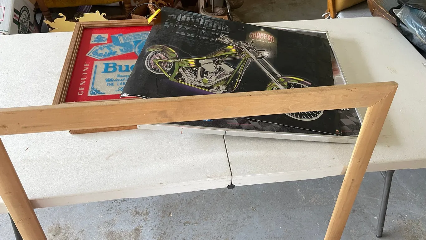 (4) Prints and Wood Frame