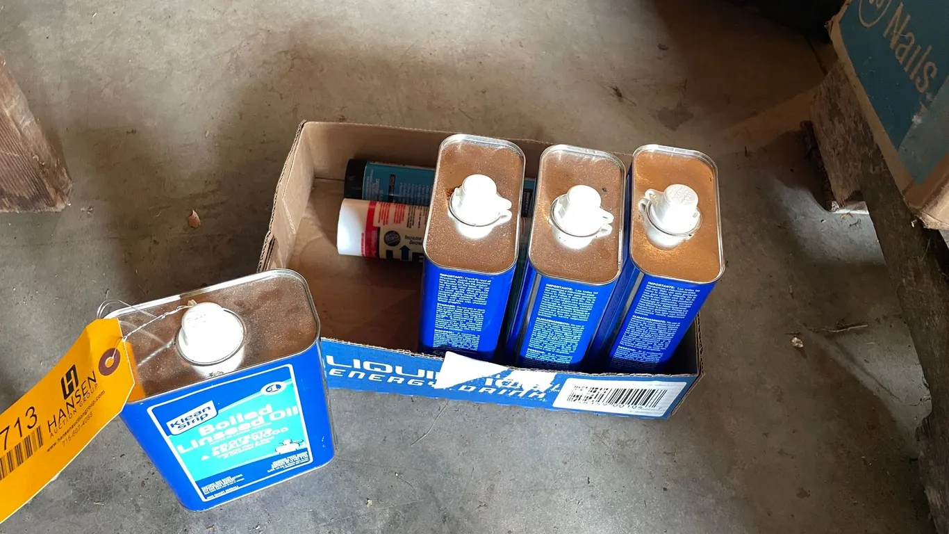 (4) Quarts of Boiled Linseed Oil and (2) Tubes of Caulk