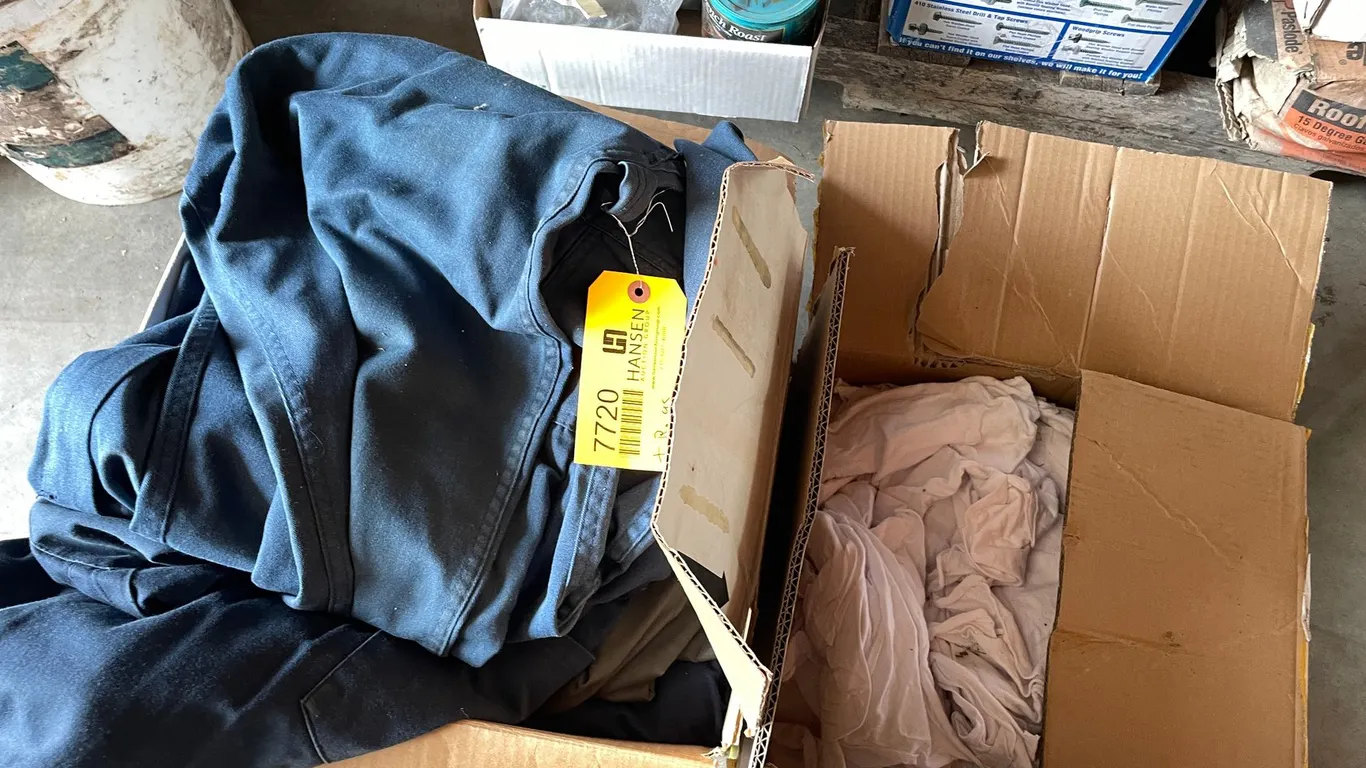 (6) Sets of Coveralls and Box of Rags