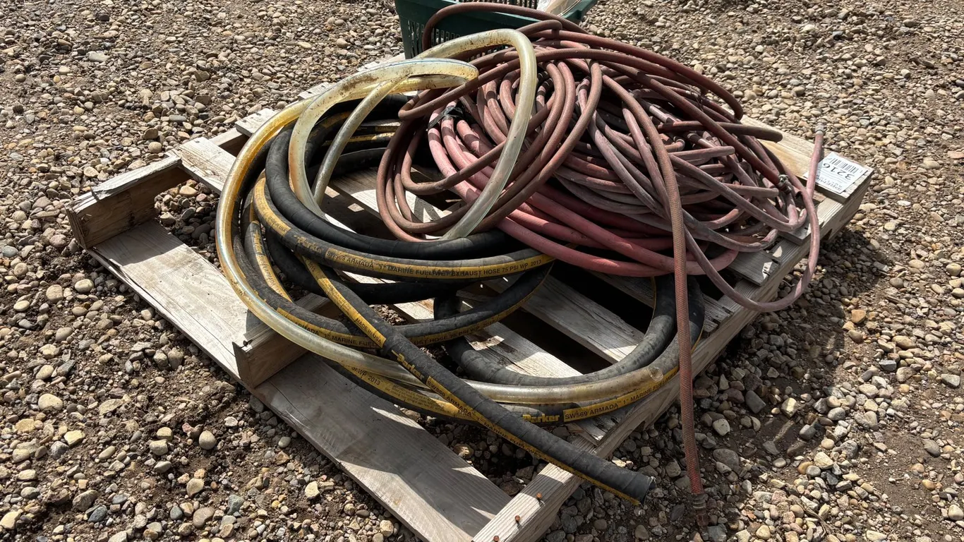 Pallet of Air Hose and Fittings