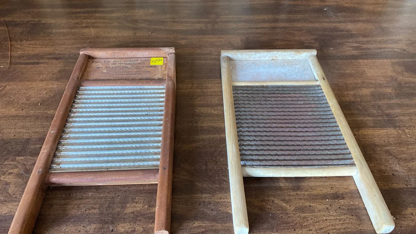 2 VINTAGE WASH BOARDS