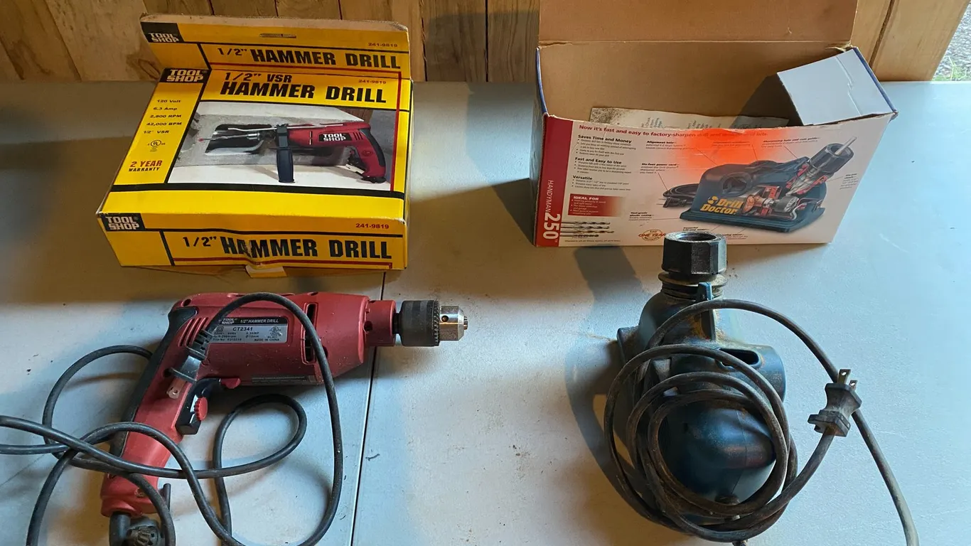 DRILL BIT SHARPENER/HAMMERDRILL
