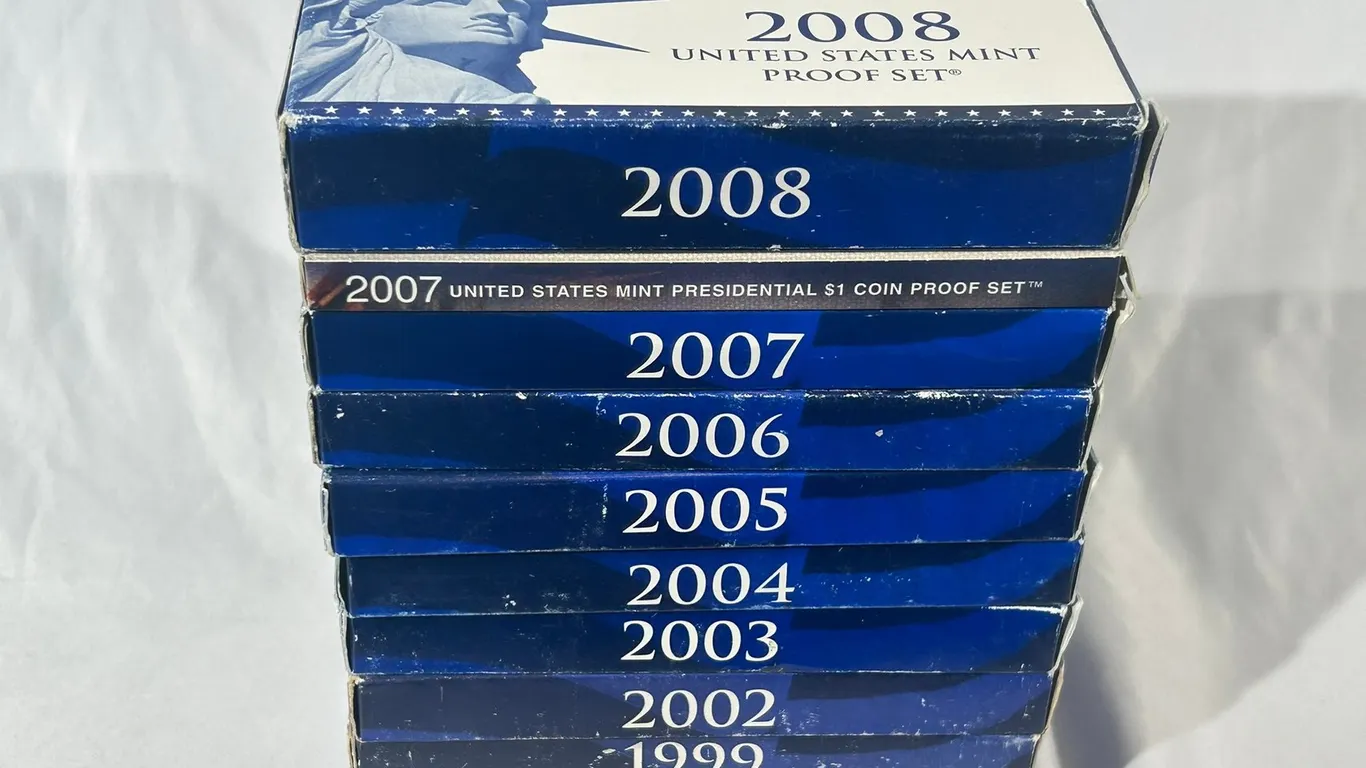 1995-2008 PROOF SETS WITH 2007-2008 IS A TRIPLE PROOF SET