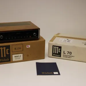 Vintage McIntosh MAC-3 Surround Decoder with L 70 Walnut Cabinets and Boxes