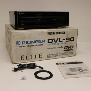 Vintage Pioneer Elite DVL-90 DVD LD CD Laser Disc Player with Box