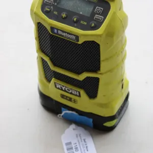 Ryobi ONE+ 18V Cordless Compact Radio with Bluetooth (Model P742) with Battery