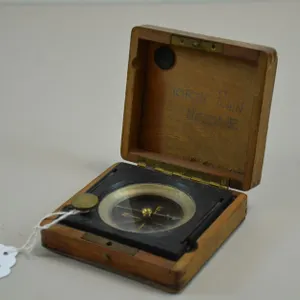 Vintage A. Stoppani Co. LTD, Berne, Nautical Compass and Clinometer in Wooden Case
