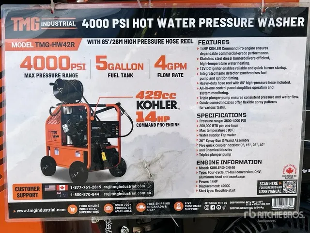 TMG HW42R Pressure Washer (Unused)