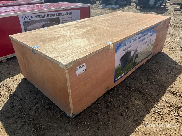 2026 SKLP SK-ZP20 20 ft x 30 ft All-Steel Enclosed Carport (Unused)