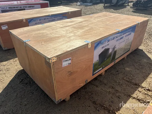 2026 SKLP SK-ZP20 20 ft x 30 ft All-Steel Enclosed Carport (Unused)