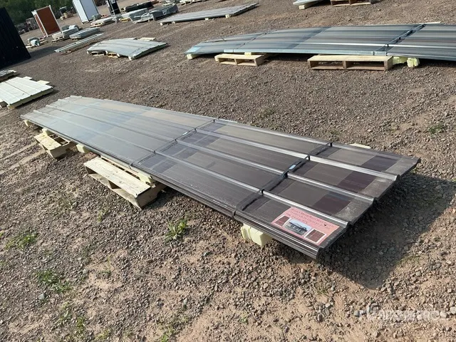 Quantity of (20) 3 ft x 19.69 ft Brown Metal Roof/Wall Panels