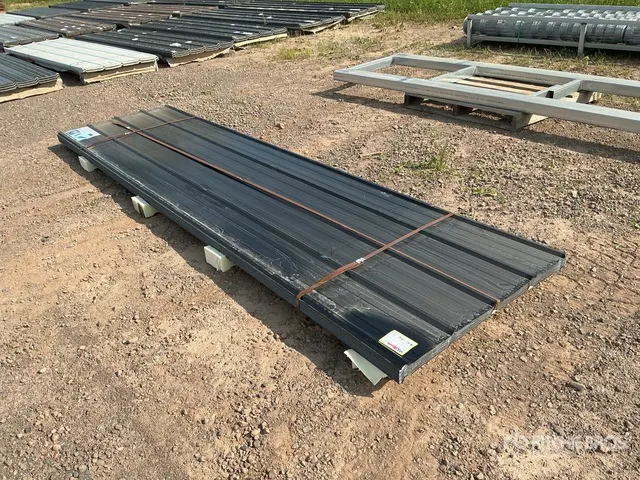 Quantity of (70) 3 ft x 12 ft Black Metal Roof Panels