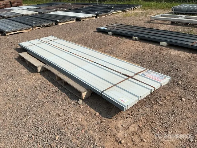 Quantity of (70) 3 ft x 12 ft White Metal Roof Panels