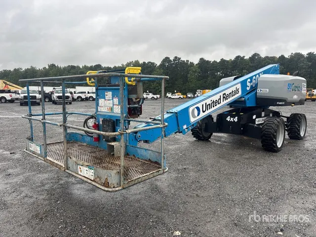2016 Genie S-60X 4WD Diesel Telescopic Boom Lift