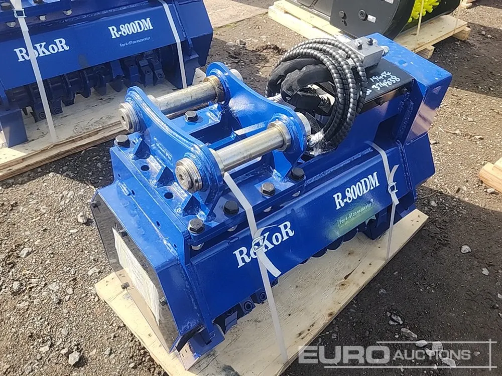 Unused Rokor R-800DM Hydraulic Mulcher 50mm Pin to suit 6-8 Ton Excavator