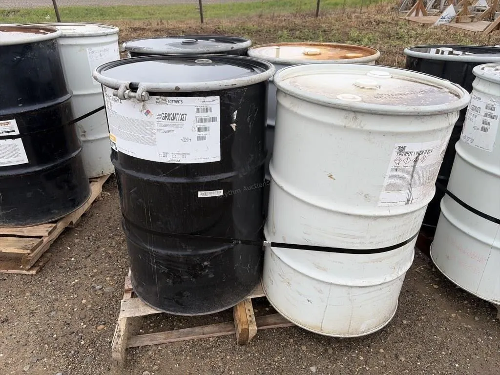 Pallet With Four 45 Gallon Barrels