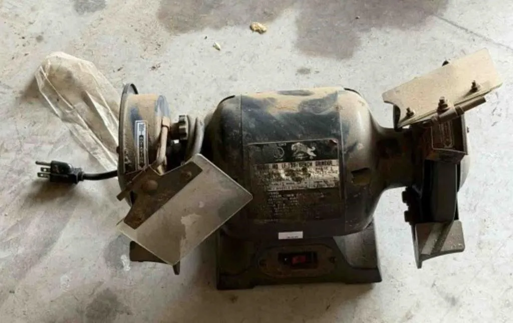 dual head bench grinder, works, 110vt