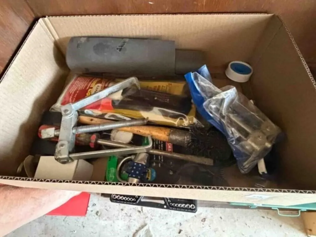 box of misc. tools