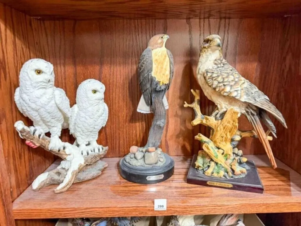 3-Birds of Prey Statues