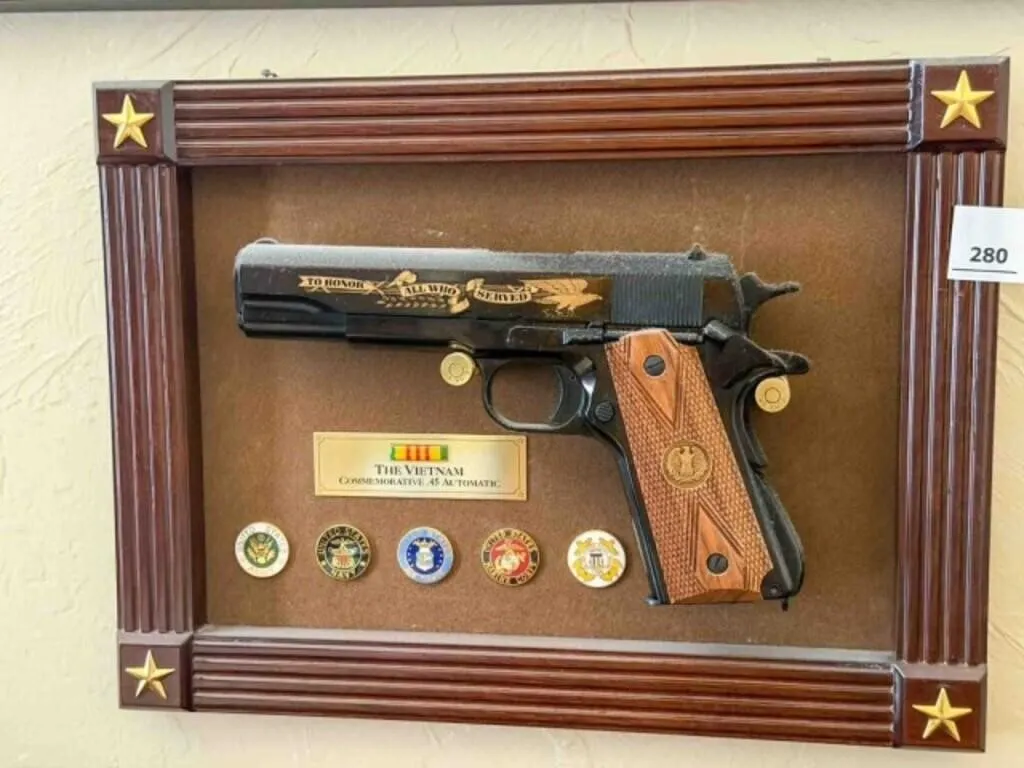 Vietnam Replica of the 45 auto pistol, 10" x 13"