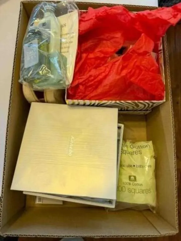 Box of ladies creams, lotions, etc.