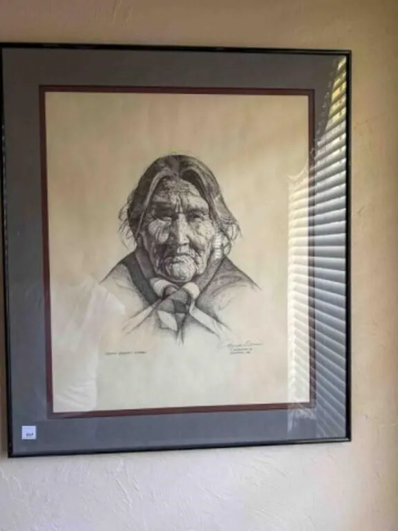 "Navaho Blanket Women" by Dan Brewer, 26" x 30"
