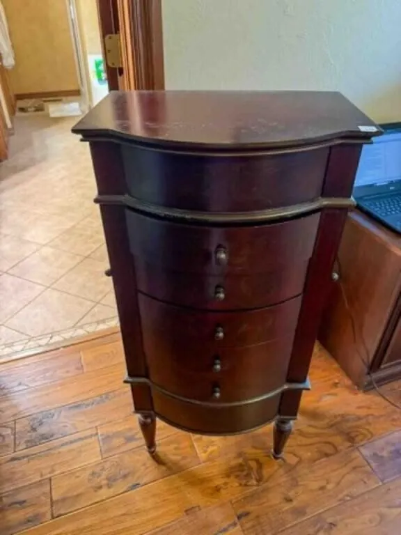 Jeweler cabinet, 41" tall, nice condition