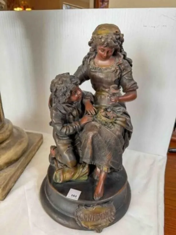 "Confidence" Sculpture cast resin bronze finish