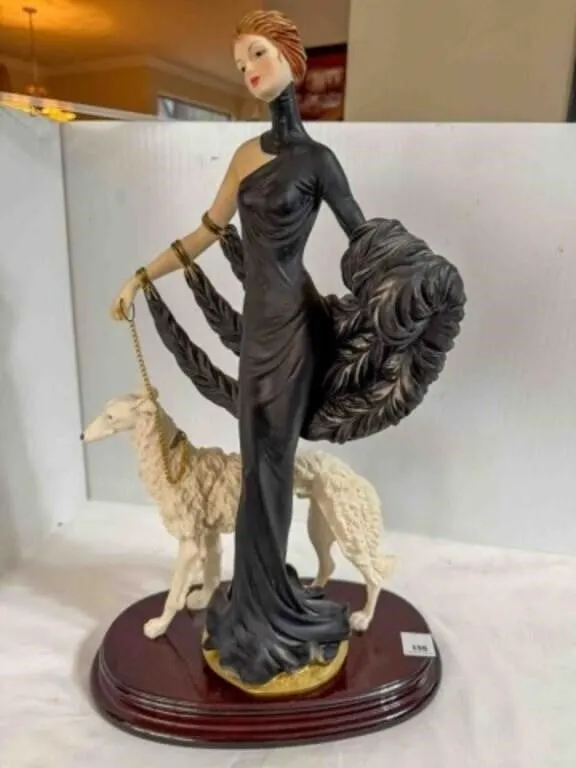 Art Nouveau Resin Sculpture, 19" H